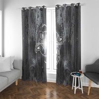 New Zealand Matariki Ururangi Window Curtain Maori Moko Grey Galaxy