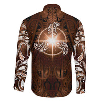 New Zealand Matariki Tupuanuku Family Matching Mermaid Dress and Hawaiian Shirt Maori Moko Brown Galaxy