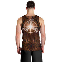New Zealand Matariki Tupuanuku Men Tank Top Maori Moko Brown Galaxy