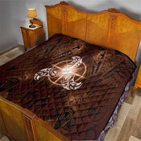 New Zealand Matariki Tupuanuku Quilt Maori Moko Brown Galaxy