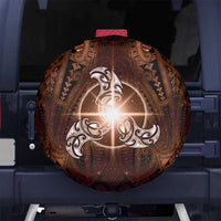 New Zealand Matariki Tupuanuku Spare Tire Cover Maori Moko Brown Galaxy