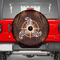 New Zealand Matariki Tupuanuku Spare Tire Cover Maori Moko Brown Galaxy