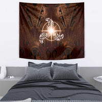 New Zealand Matariki Tupuanuku Tapestry Maori Moko Brown Galaxy LT05 - Polynesian Pride