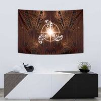 New Zealand Matariki Tupuanuku Tapestry Maori Moko Brown Galaxy LT05 - Polynesian Pride