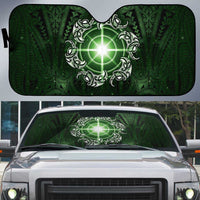 New Zealand Matariki Tupuarangi Auto Sun Shade Maori Moko Green Galaxy LT05 Green - Polynesian Pride