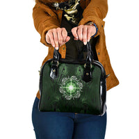 New Zealand Matariki Tupuarangi Shoulder Handbag Maori Moko Green Galaxy