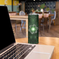 New Zealand Matariki Tupuarangi Skinny Tumbler Maori Moko Green Galaxy