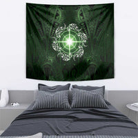 New Zealand Matariki Tupuarangi Tapestry Maori Moko Green Galaxy