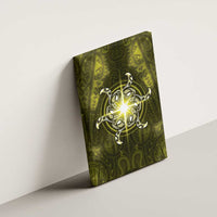 New Zealand Matariki Hiwaiterangi Canvas Wall Art Maori Moko Yellow Galaxy