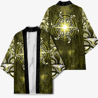 New Zealand Matariki Hiwaiterangi Kimono Maori Moko Yellow Galaxy