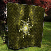 New Zealand Matariki Hiwaiterangi Quilt Maori Moko Yellow Galaxy LT05 - Polynesian Pride