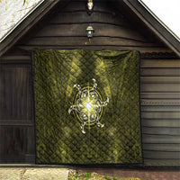 New Zealand Matariki Hiwaiterangi Quilt Maori Moko Yellow Galaxy LT05 - Polynesian Pride