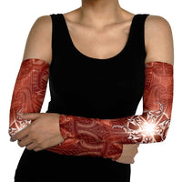 New Zealand Matariki Pohutukawa Arm Sleeves Maori Moko Red Galaxy LT05 - Polynesian Pride