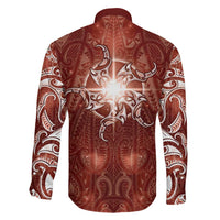 New Zealand Matariki Pohutukawa Family Matching Summer Maxi Dress and Hawaiian Shirt Maori Moko Red Galaxy