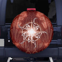 New Zealand Matariki Pohutukawa Spare Tire Cover Maori Moko Red Galaxy