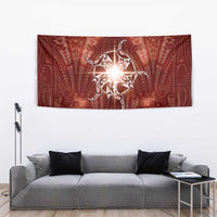 New Zealand Matariki Pohutukawa Tapestry Maori Moko Red Galaxy