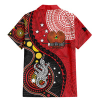 Papua New Guinea And Australia Aboriginal Family Matching Mermaid Dress and Hawaiian Shirt Bird Of Paradise And Kangaroo Together
