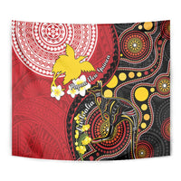 Papua New Guinea And Australia Aboriginal Tapestry Bird Of Paradise And Kangaroo Together LT05 - Polynesian Pride