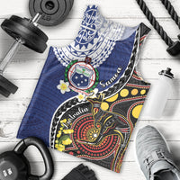 Samoa And Australia Together Men Tank Top Aboriginal Mix Polynesian