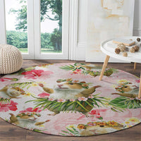Hawaii Guinea Hula Pig Round Carpet Funny Tropical Style LT05 - Polynesian Pride