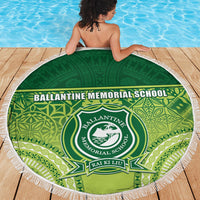 Ballantine Memorial School Beach Blanket With Fijian Tapa Pattern