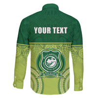 Personalised Ballantine Memorial School Family Matching Puletasi and Hawaiian Shirt With Fijian Tapa Pattern