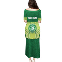 Personalised Ballantine Memorial School Family Matching Puletasi and Hawaiian Shirt With Fijian Tapa Pattern