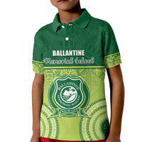 Personalised Ballantine Memorial School Kid Polo Shirt With Fijian Tapa Pattern