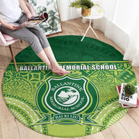 Ballantine Memorial School Round Carpet With Fijian Tapa Pattern
