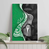 New Zealand Aotearoa Canvas Wall Art Kiwi Fern Maori Pattern Green Version