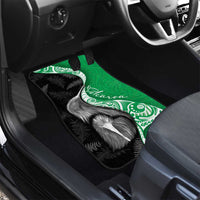 New Zealand Aotearoa Car Mats Kiwi Fern Maori Pattern Green Version