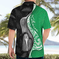 New Zealand Aotearoa Hawaiian Shirt Kiwi Fern Maori Pattern Green Version