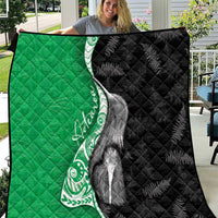 New Zealand Aotearoa Quilt Kiwi Fern Maori Pattern Green Version
