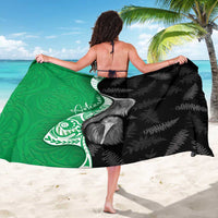 New Zealand Aotearoa Sarong Kiwi Fern Maori Pattern Green Version