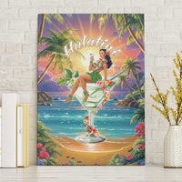 Aloha Hawaii Canvas Wall Art Hula Martini Tropical Vibes - Polynesian Pride