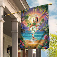 Aloha Hawaii Garden Flag Hula Martini Tropical Vibes - Polynesian Pride
