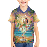 Aloha Hawaii Hawaiian Shirt Hula Martini Tropical Vibes - Polynesian Pride