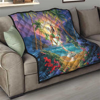 Aloha Hawaii Quilt Hula Martini Tropical Vibes - Polynesian Pride