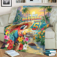 Hawaii Parrot Blanket Im Not Waiting Till 5 Oclock - Polynesian Pride