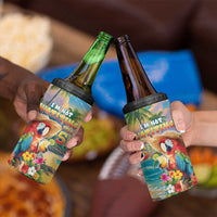 Hawaii Parrot 4 in 1 Can Cooler Tumbler Im Not Waiting Till 5 Oclock