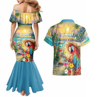 Hawaii Parrot Couples Matching Mermaid Dress and Hawaiian Shirt Im Not Waiting Till 5 Oclock