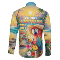Hawaii Parrot Family Matching Long Sleeve Bodycon Dress and Hawaiian Shirt Im Not Waiting Till 5 Oclock - Polynesian Pride