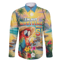 Hawaii Parrot Family Matching Off Shoulder Maxi Dress and Hawaiian Shirt Im Not Waiting Till 5 Oclock - Polynesian Pride