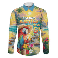 Hawaii Parrot Family Matching Off Shoulder Short Dress and Hawaiian Shirt Im Not Waiting Till 5 Oclock