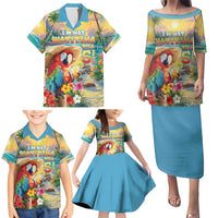 Hawaii Parrot Family Matching Puletasi and Hawaiian Shirt Im Not Waiting Till 5 Oclock
