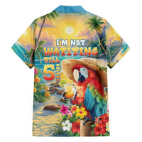 Hawaii Parrot Family Matching Short Sleeve Bodycon Dress and Hawaiian Shirt Im Not Waiting Till 5 Oclock