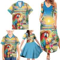 Hawaii Parrot Family Matching Summer Maxi Dress and Hawaiian Shirt Im Not Waiting Till 5 Oclock