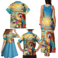 Hawaii Parrot Family Matching Tank Maxi Dress and Hawaiian Shirt Im Not Waiting Till 5 Oclock