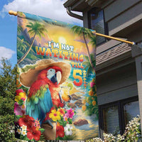 Hawaii Parrot Garden Flag Im Not Waiting Till 5 Oclock