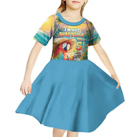 Hawaii Parrot Kid Short Sleeve Dress Im Not Waiting Till 5 Oclock